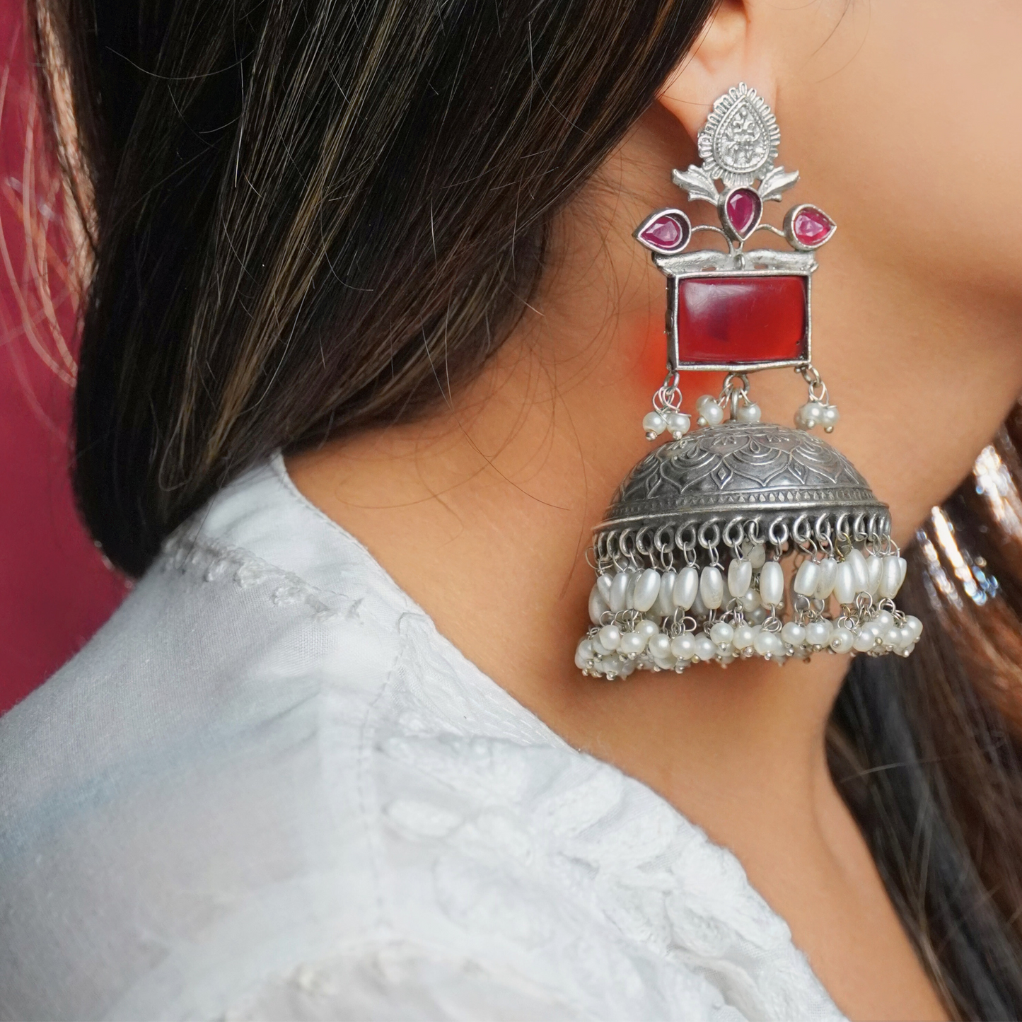 Ruby Baaliyaan Earrings