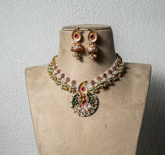 Royal Diya Necklace Set