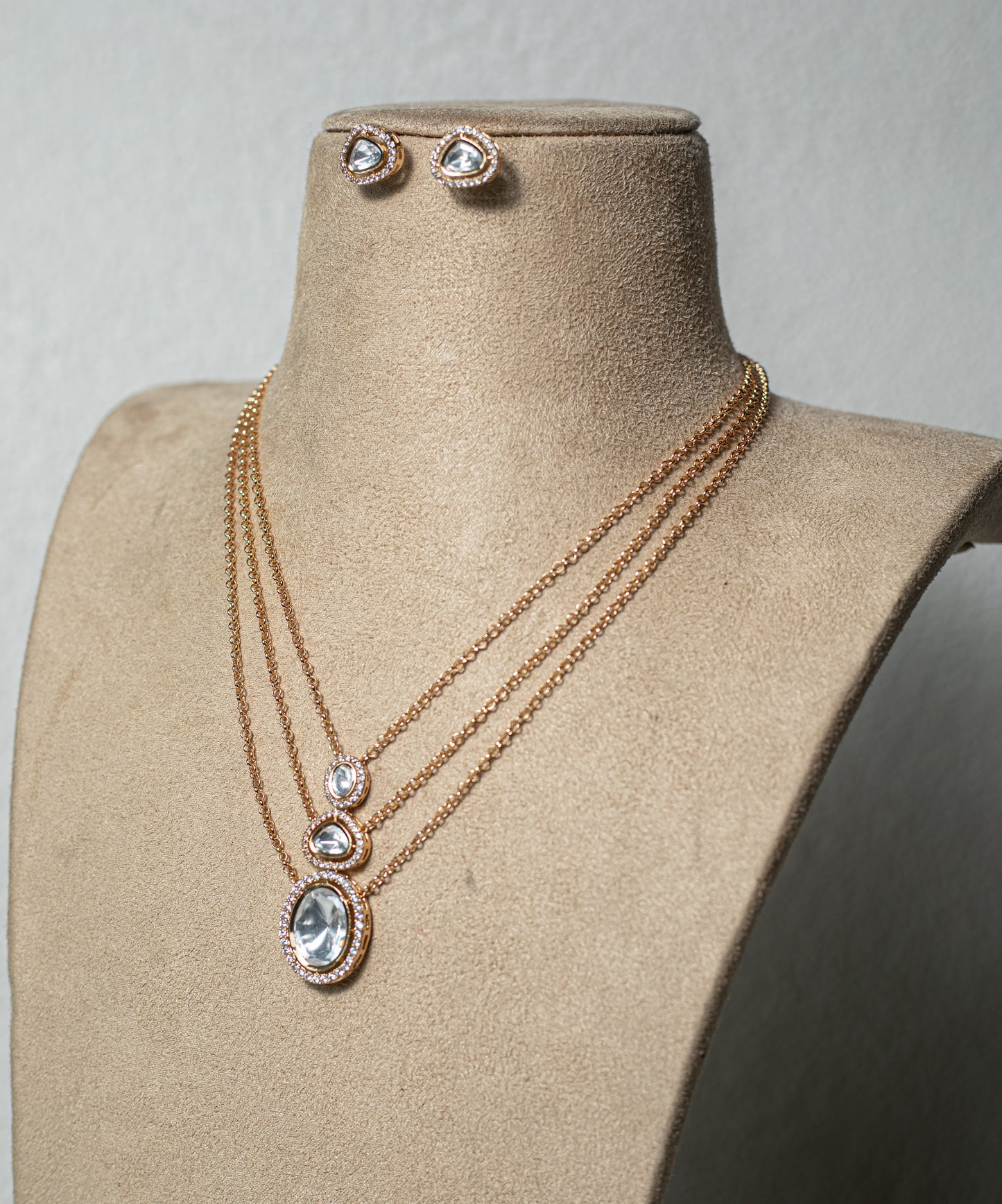 Moissanite Trio Necklace Set