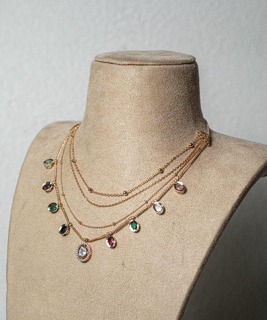 Moissanite Colored Necklace Set