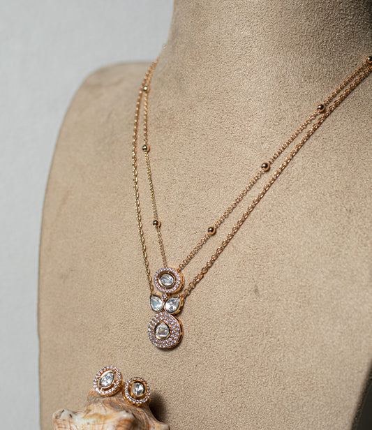 Moissanite Layered Necklace Set