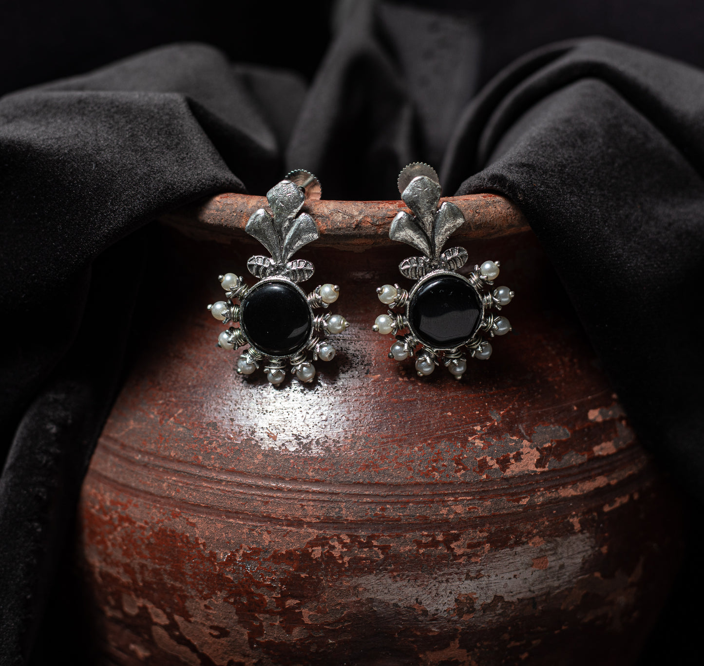 Kumud Black Earrings