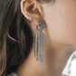 Dangler Silver Zircon Earrings