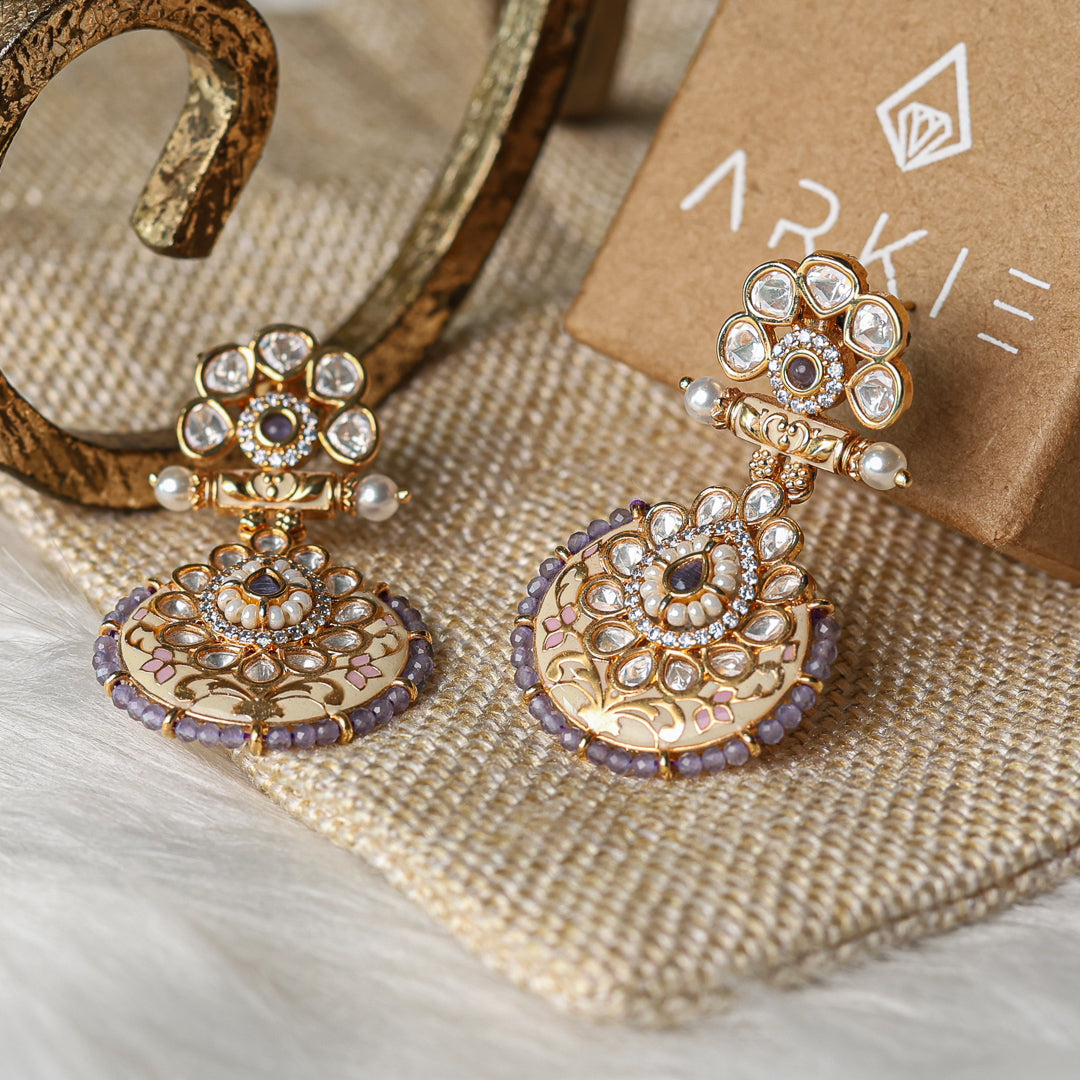 Kundan Kamal Earring