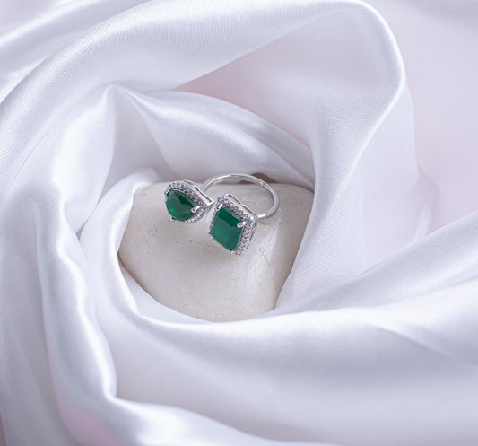 Dual Emerald Ring