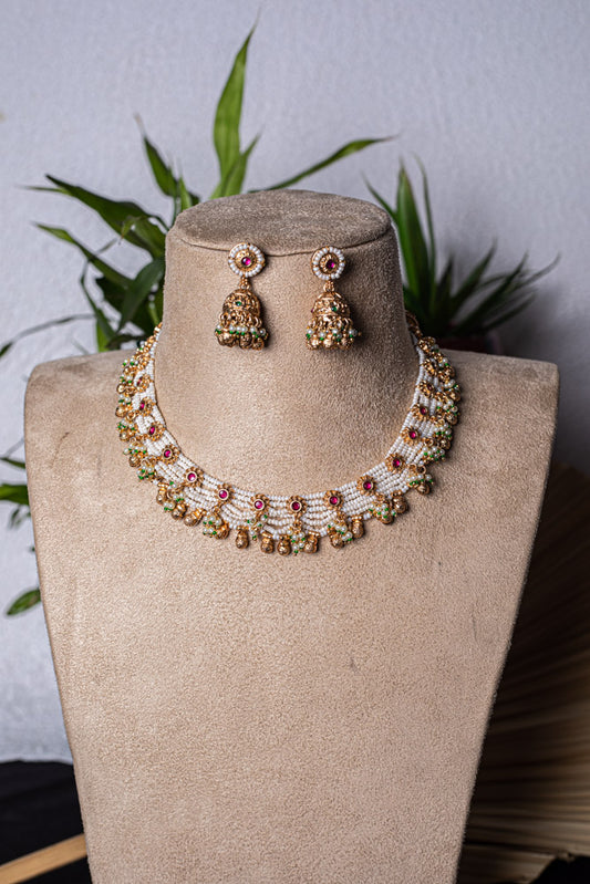 Parthiv Pearls Necklace Set