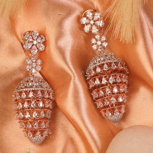 Honey Drop Zircon Jhumkis