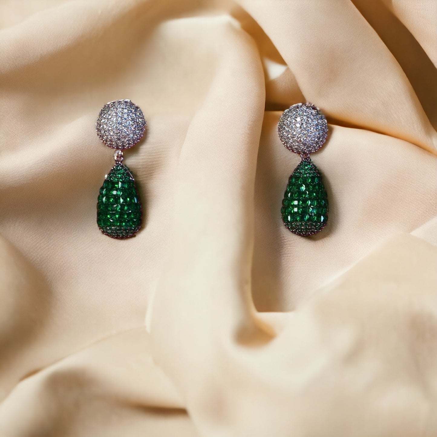 Emerald Drip Earrings