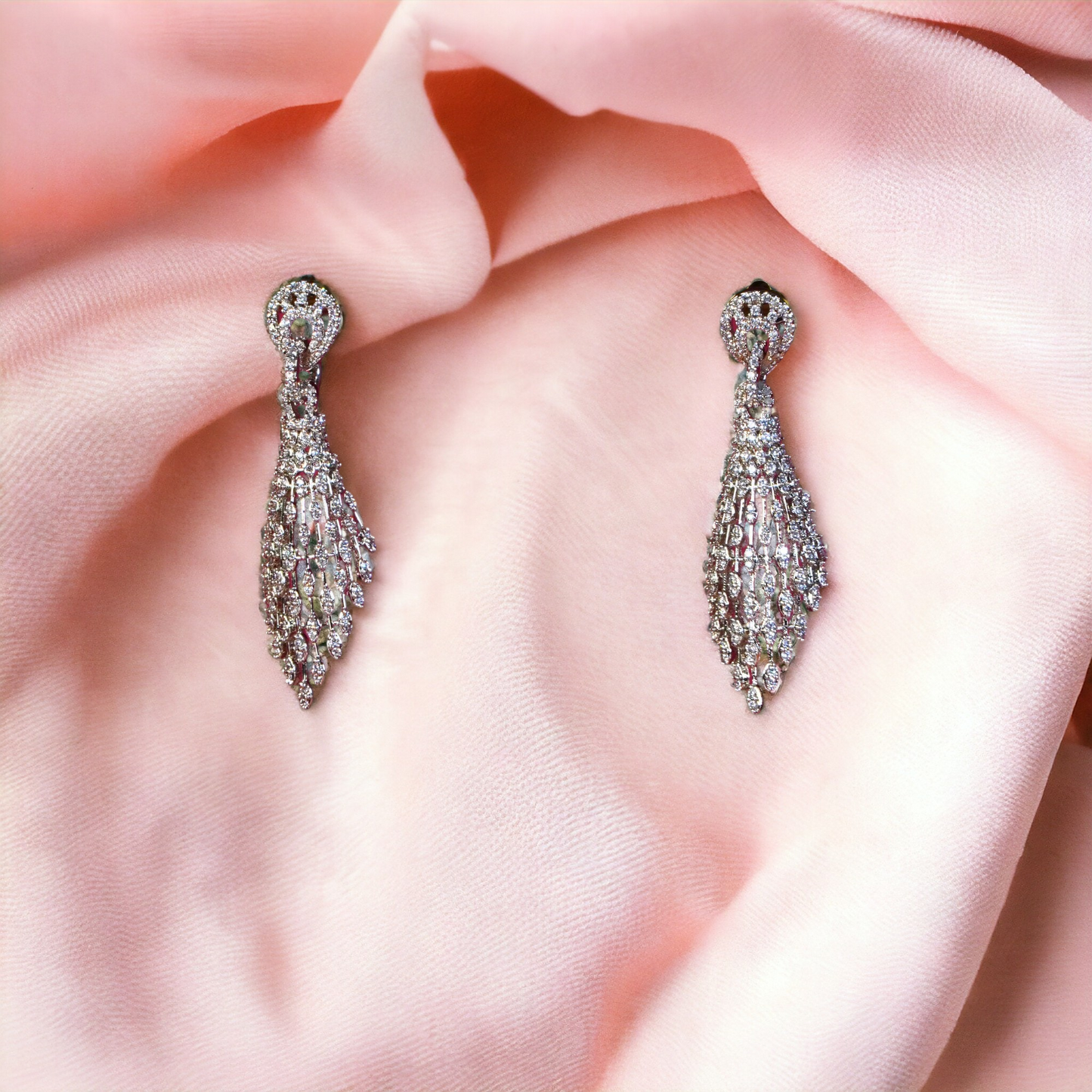 Sleek Stilts Zircon Earrings