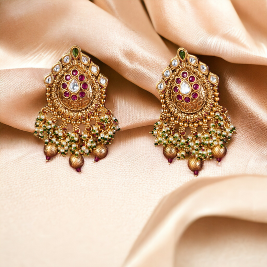 Rajbala Kundan Earrings