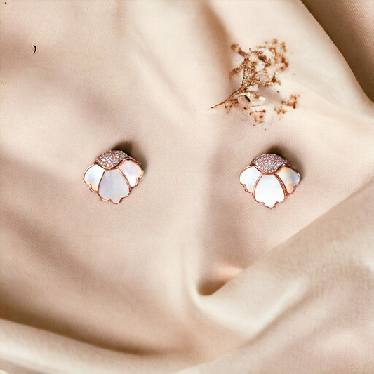 Mother of Pearl Floral Studs