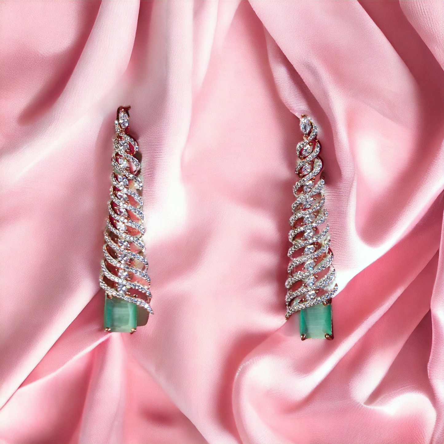 WaveCrest Long Earrings